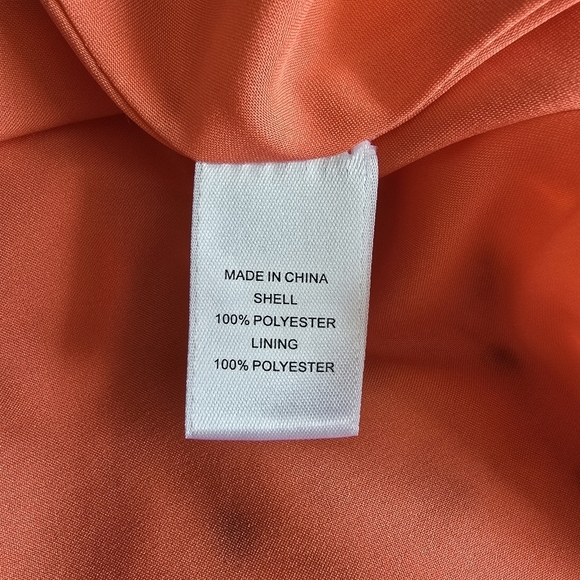 CeCe By Cynthia Steffens Coral Pop Gemma Surplice Long Sleeve Dress Size 12 - Picture 15 of 15